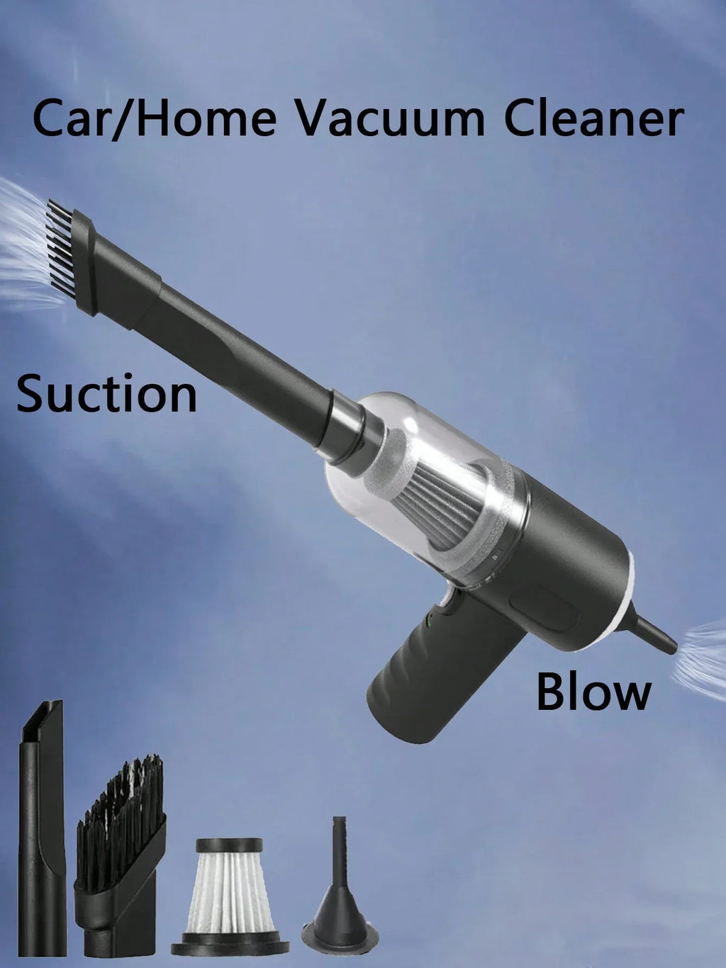 Portable Cordless Vacuum Cleaner for Home & Car