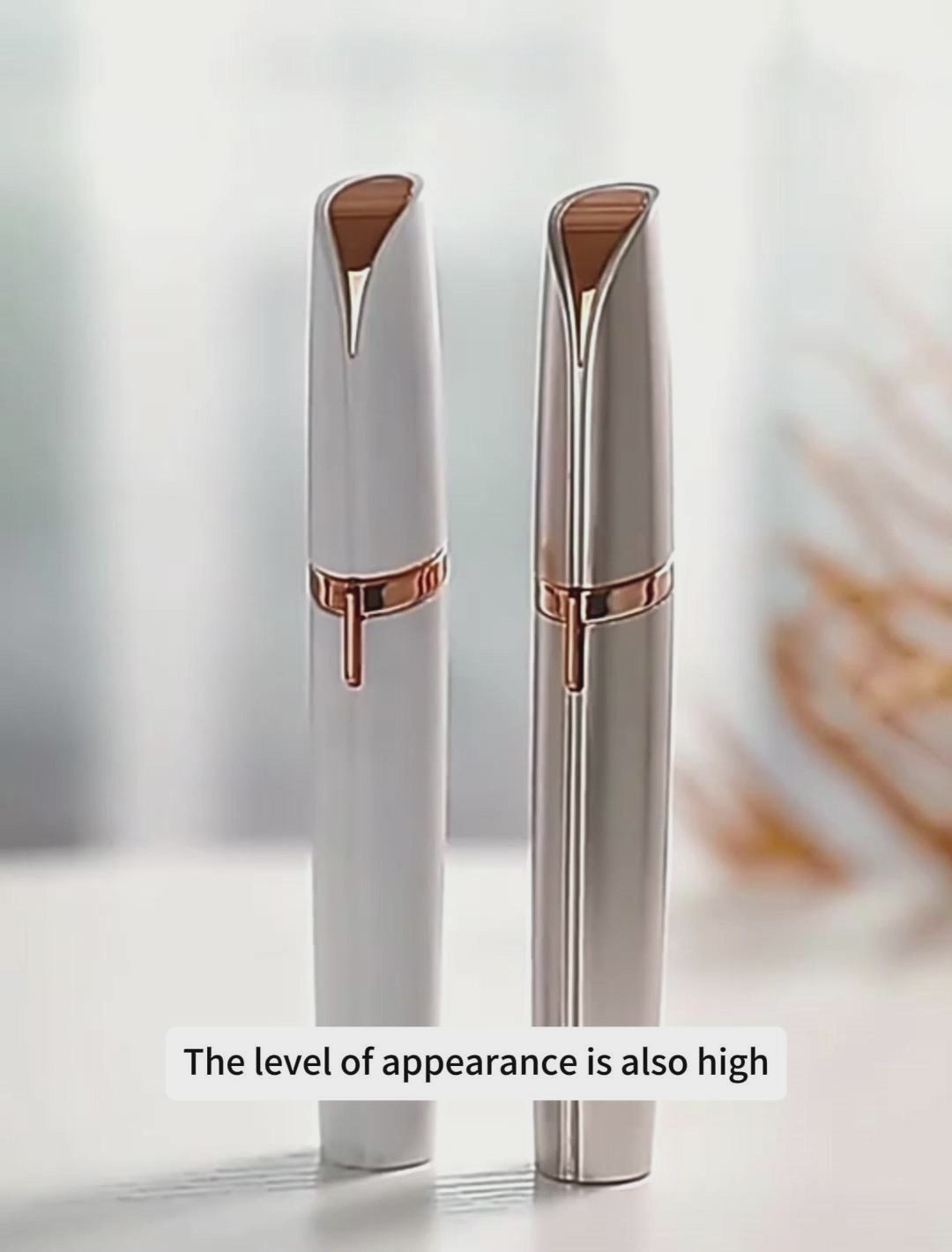 Electric Eyebrow Trimmer with LED Light – Painless Facial Hair Remover for Women